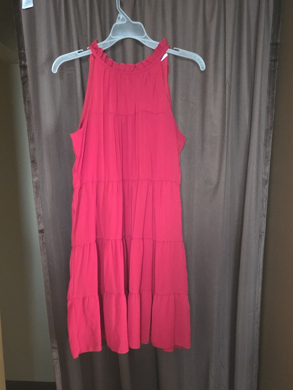 Ruffled Halter Tiered Dress